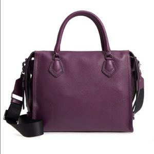 Botkier Moto LeatherTop Handle Sachel WinterPurple